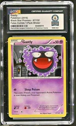 World Record 1 of 1 Gastly Cosmos Holo XY132 XY Black Star Promo 2016 CGC 10