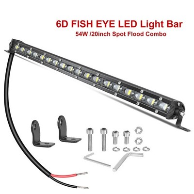 20'' LED Lichtbalken Arbeitsscheinwerfer 12V 24V Offroad Auto Traktor LKW Bagger
