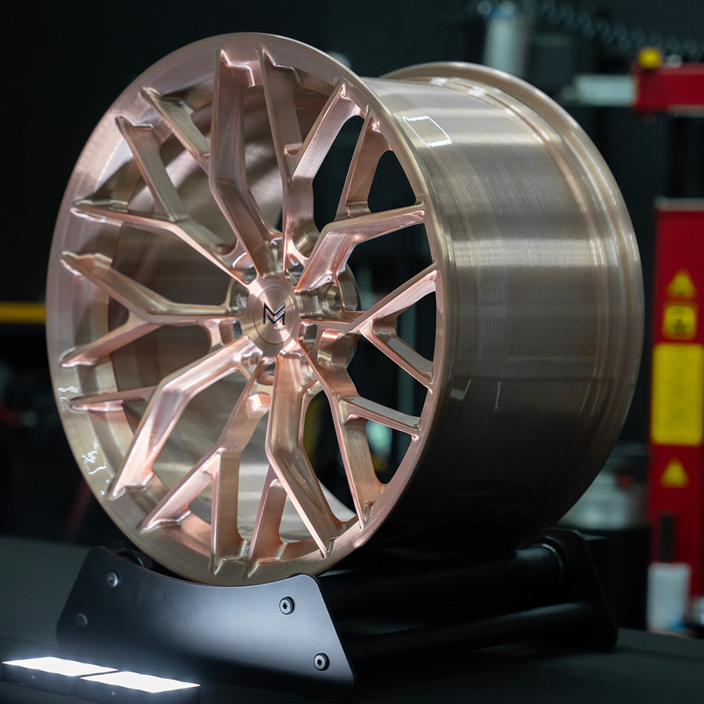 20" 21" Modern Muscle M20R Venom Forged Wheels Rose Gold Brushed for Audi R8