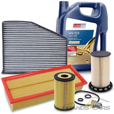 ATEC INSPEKTIONSPAKET FILTERSATZ SET B+5L EUROLUB 5W-30 FÜR VW SHARAN 7N 2.0 TDI