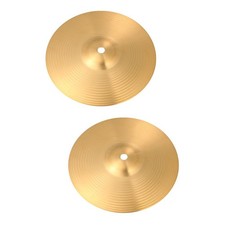 2 Pieces Musical Instrument Cymbal Brass for Drums Ride with Stand