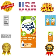 Peach Mango Green Tea Naturally Flavored Powdered Drink Mix, 10 ct On-the-Go-...