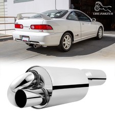 2.5 In 4.0 Out Chrome Twin Loop Exhaust Muffler Tip For Honda Integra Type R 2.5 In 4.0 Out Chrome Twin Loop Exhaust Muffler Tip For Honda Integra Type R
