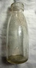 Vintage Glass Bottle Pasteurised Milk 'Safety First Milk Association'