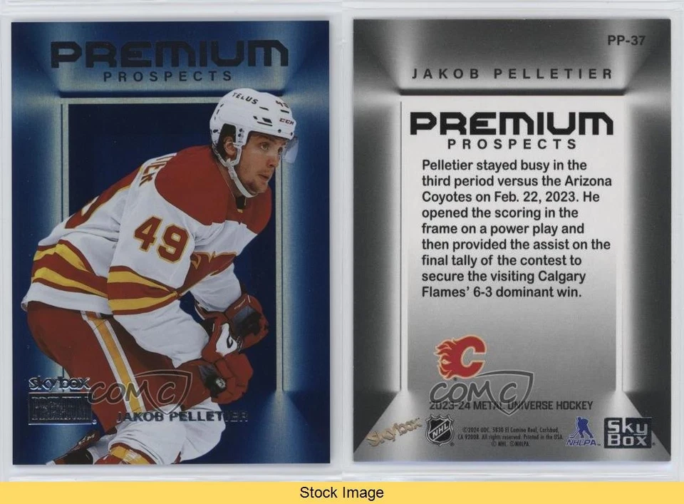 2023-24 Skybox Metal Universe Premium Prospects Jakob Pelletier Rookie RC READ - Image 3 of 3