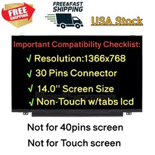Screen Replacement for HP 14-CK0001LA 3PX14LA HD 1366x768 14inch LCD LED Display