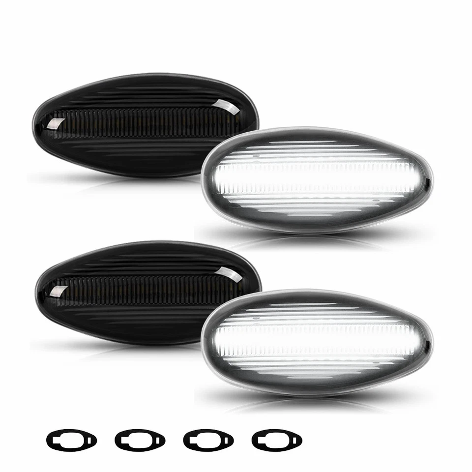 Luz marcadora lateral LED delantera + trasera ahumada para GMC Sierra 2500HD 3500HD 1999-2014 Foto 4 de 4