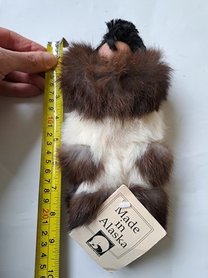 Indianer Inuit Eskimo Puppe Vintage Azteken Navajo Pelz Made Alaska 