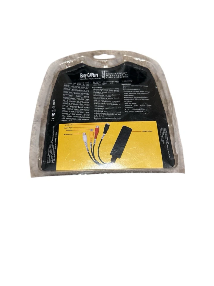 Easy CAP USB 2.0 Video Adapter with Audio Capture and Edit - NEW - Image 2 of 2