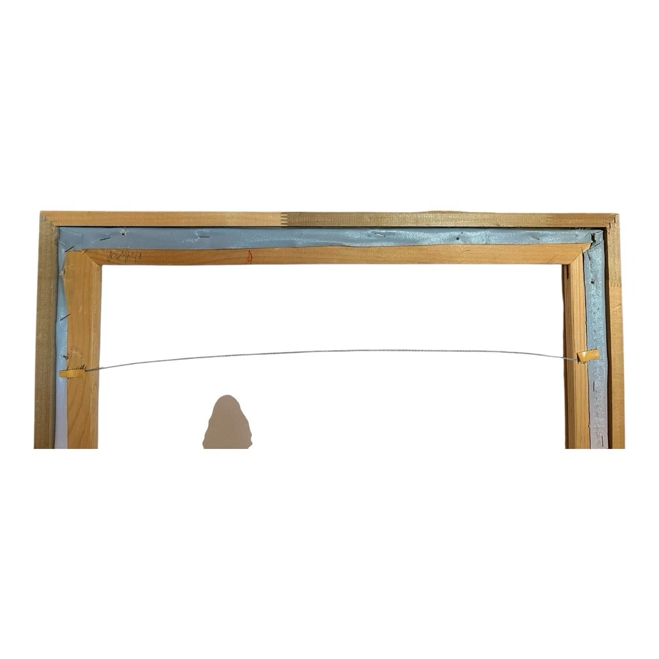 Locomotora de vapor pintura al óleo original firmada enmarcada Snow H. Hargrove Champaign Foto 4 de 4