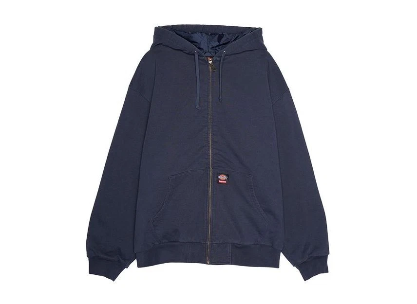 Sweat à capuche matelassé doublé zippé bleu marine Supreme x Dickies