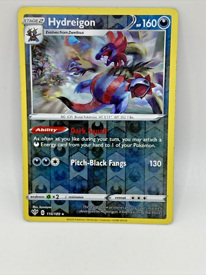 Pokemon Hydreigon 110/189 Reverse Foil Promo Card Thank You Stamp