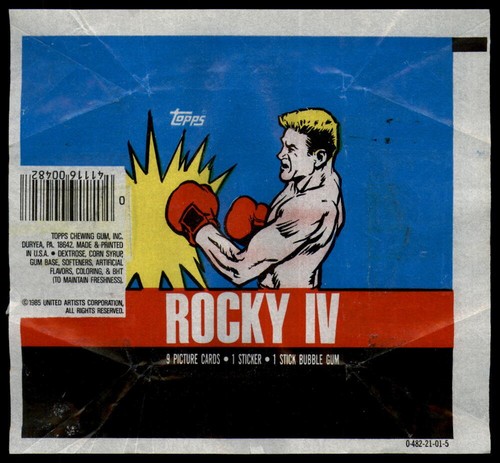 1985 Topps Rocky IV Wrapper Drago - 第 1/2 張圖片