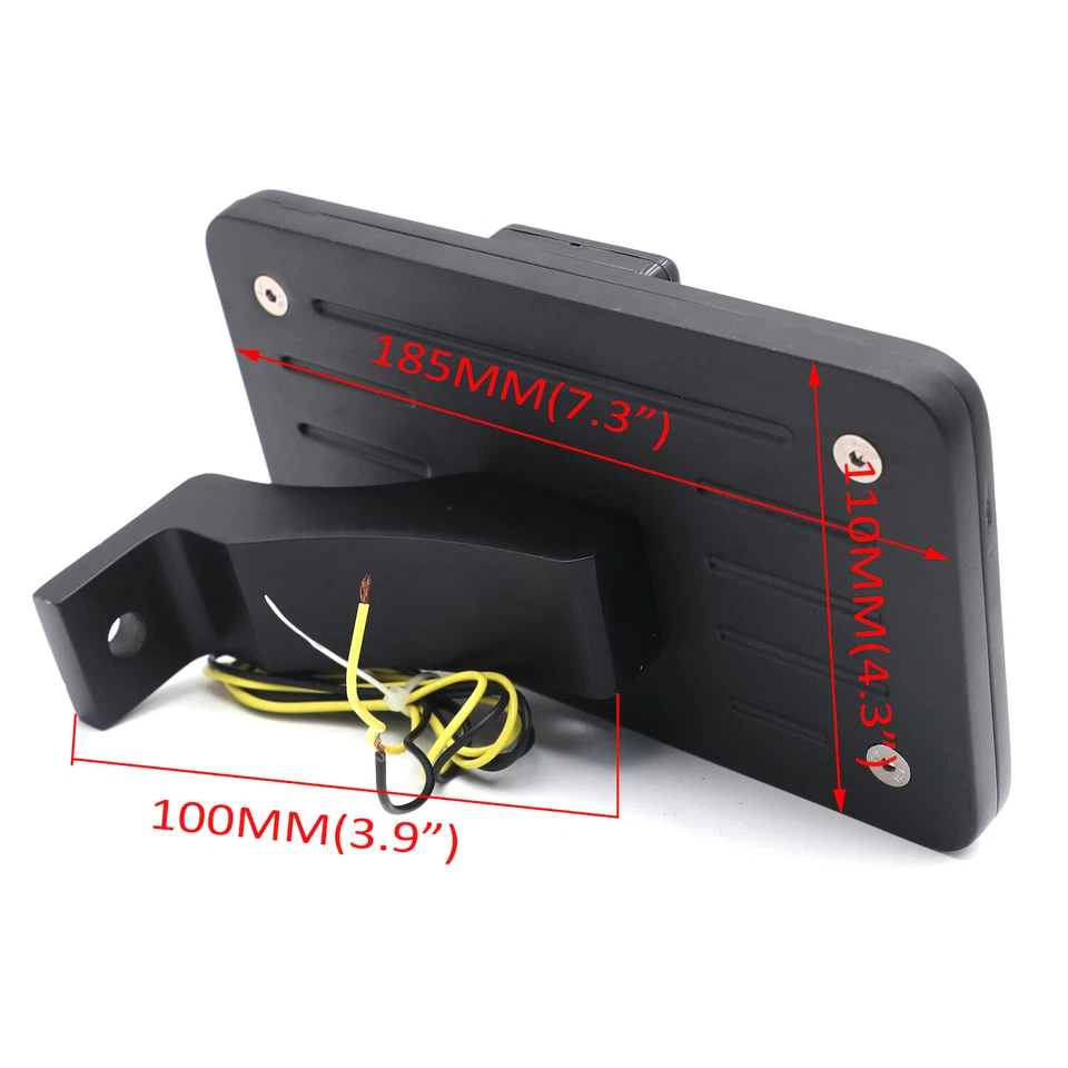 Soporte de matrícula de montaje lateral con LED para Suzuki GSXR 600 750 1000 Hayabusa Bl Foto 2 de 4
