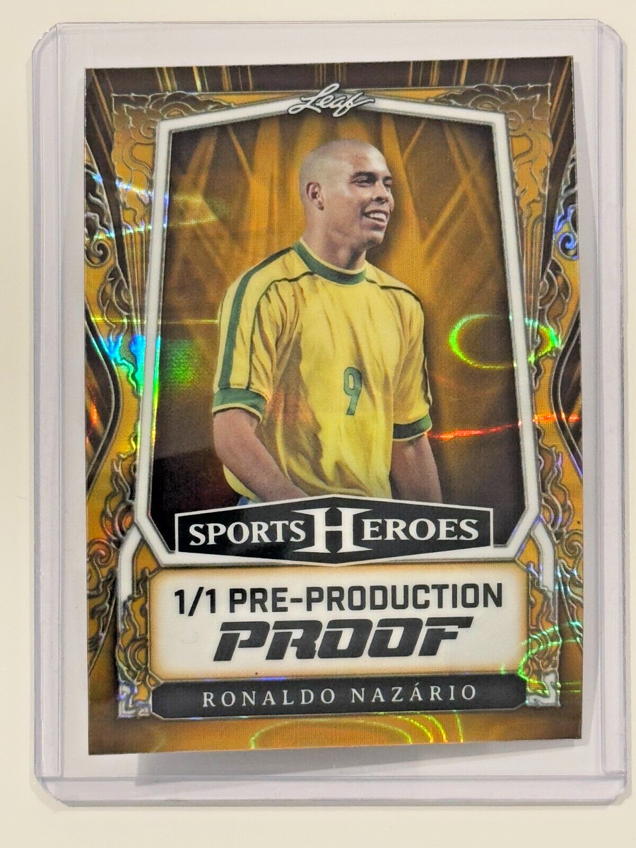 2025 Leaf Metal Sports Heroes Proof Lava Gold Ronaldo Nazario 1/1