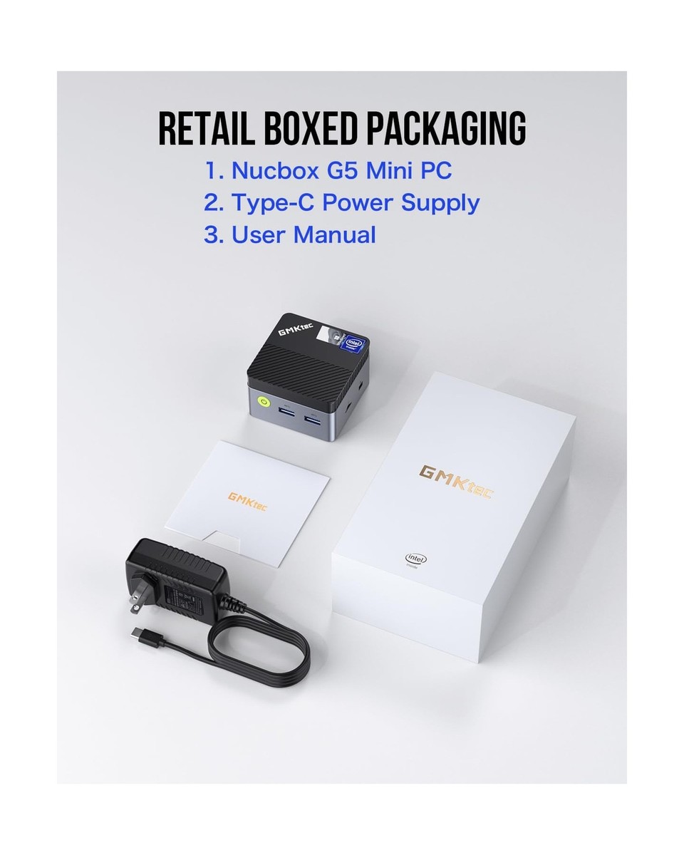 GMKtec Mini PC N97 Preinstalled Windows 11 Pro, G5 Micro Desktop