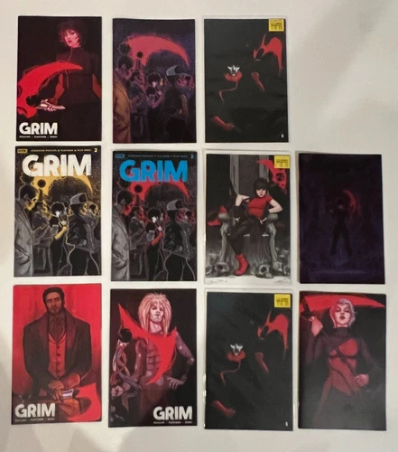 LOT OF 10 GRIM #1-4 FLAVIANO  FOIL/ FRISON/ 2ND  3RD/ 1:10 / UNLOCKABLE VARIANTS