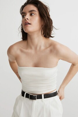 メイドウェル Madewell Crop Tube Top in Sleekhold レディース シャツ トップス Lighthouse Madewell Crop Tube Top in Sleekhold Lighthouse Size Large