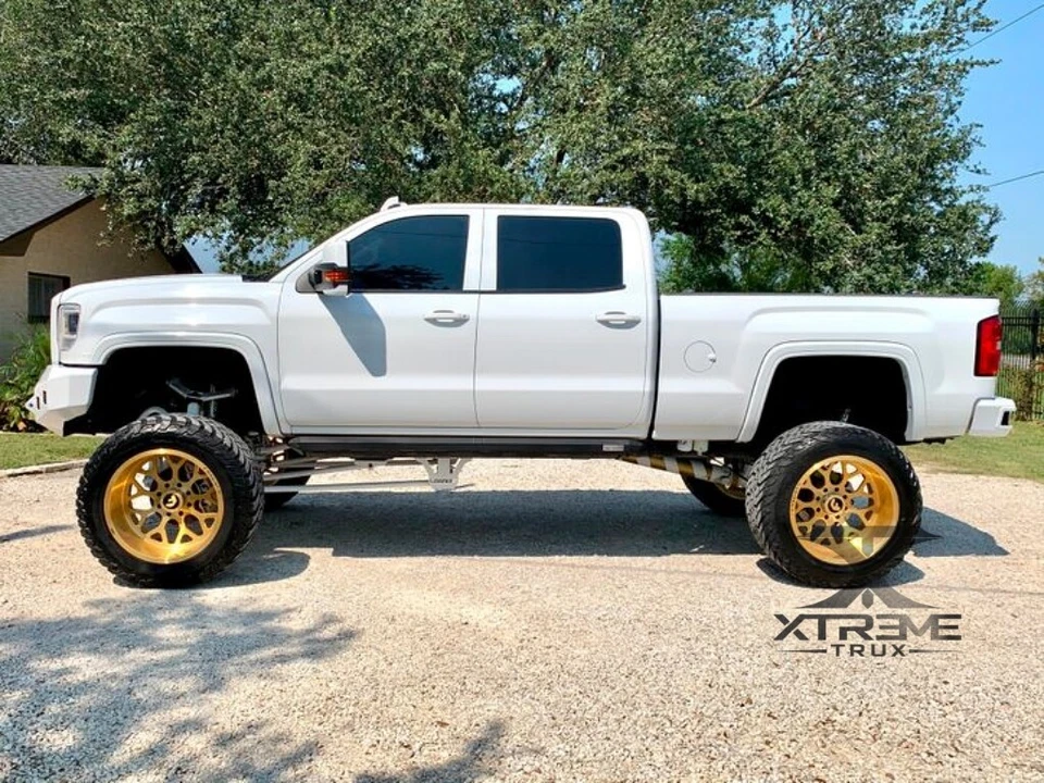 Juego de llamaradas de guardabarros pintables estilo OE para GMC Sierra 2500 3500 15-19 Foto 3 de 4