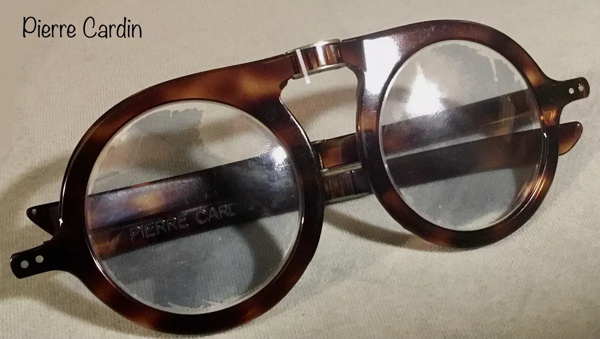 Very Rare Vintage PIERRE CARDIN 1960’s Folding Tortoise Shell Sunglasses  Iconic!