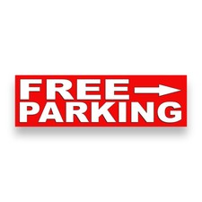 FREE PARKING RIGHT ARROW Vinyl Banner with Optional Sizes (Made in the USA)