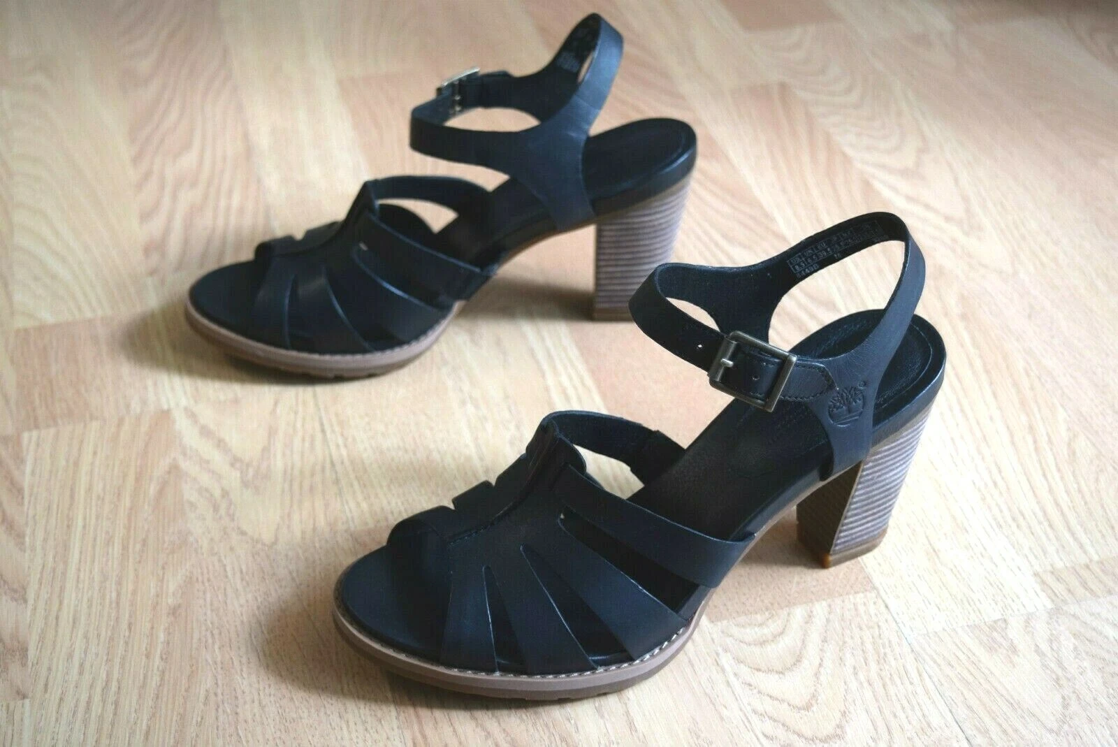 Timberland Stratham Heights cinturino a Y 40 41 sandali zeppa caviglia montvale