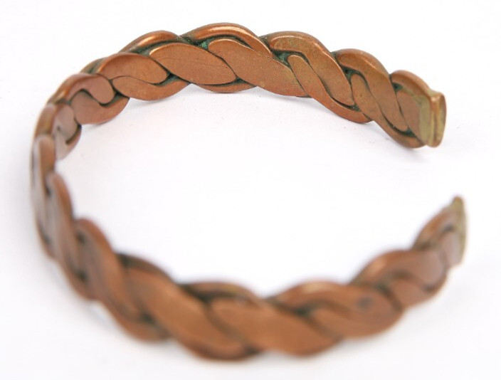 Vintage Handmade Solid Copper Braided Twisted Cuf… - image 7