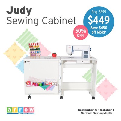 Arrow Judy 101 Sewing Cabinet in White