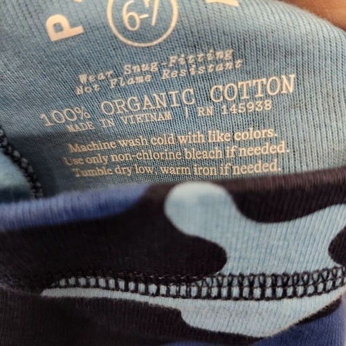 Primary Kid's Cotton PJ pant in Blueberry Camo - Size S (6-7) - Picture 7 of 7