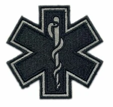 Reflective EMT EMS Paramedic Medic Patch [3.0 inch, Hook Fastener -RE6]