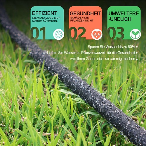 Tropfschlauch Perlschlauch Gartenschlauch Bewässerungsschlauch 1/2" 3 Längen - Bild 5 von 33