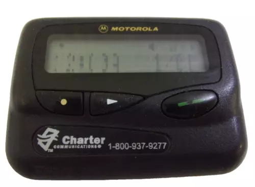 Vintage Pager Motorola Memo Express w Clock & Alarm Plays Mot Song