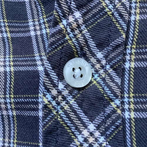 Stussy Gray Plaid Cotton Flannel Shirt Men's Button Long Sleeve Size M - Picture 4 of 8