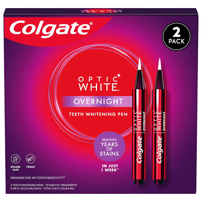 Optic White Overnight Teeth Whitening Pen, Enamel Safe and Vegan, Teeth Stain Re