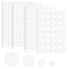 389Pcs Self-Adhesive White Screw Covers Caps - 4 Sizes White Stickers to Cove...