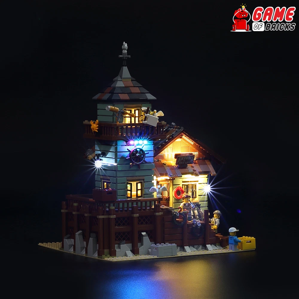 LED Light Kit for Old Fishing Store - Compatible with LEGO® 21310 Set