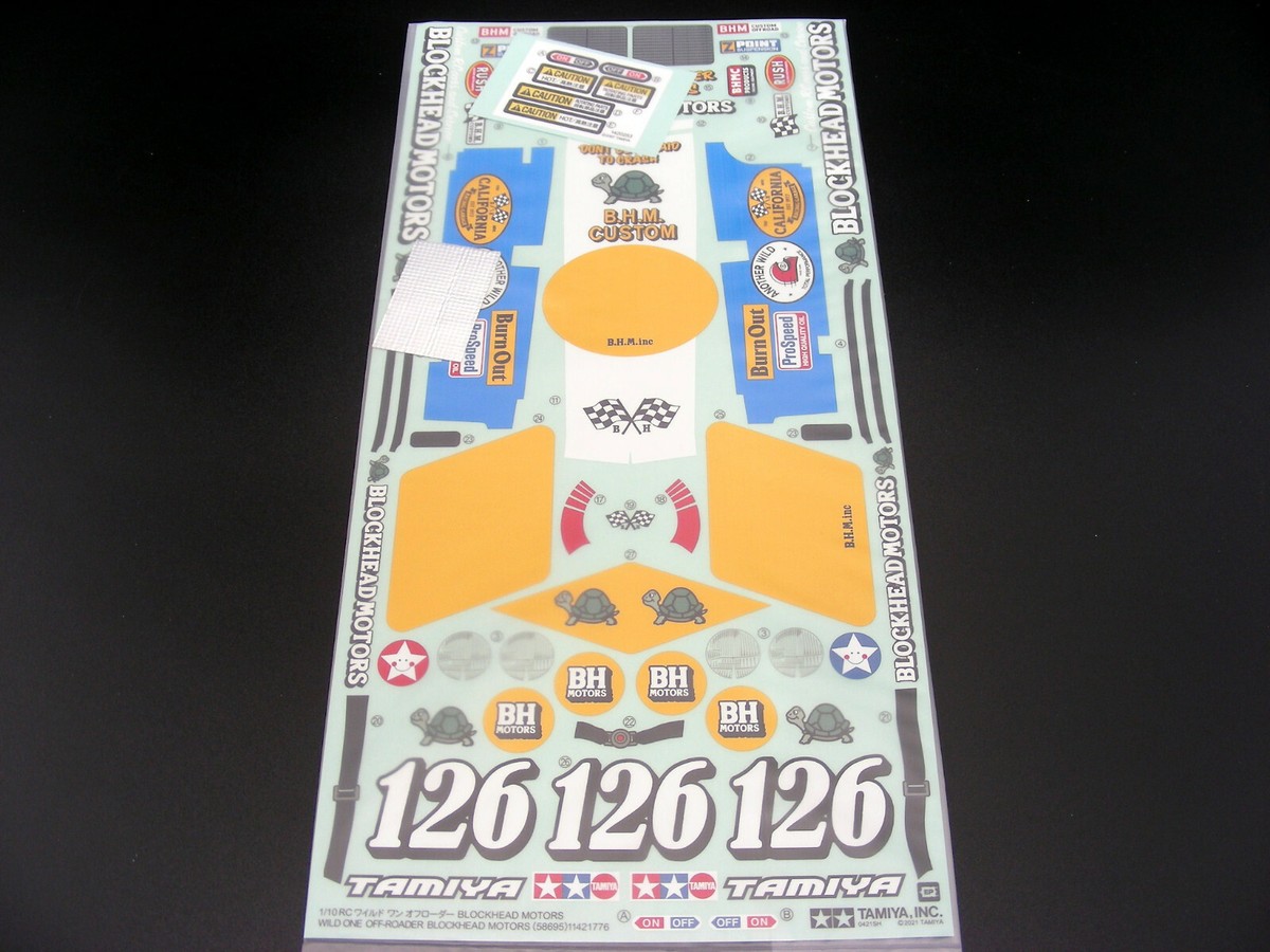 Tamiya 58695 BLOCKHEAD MOTORS 2021 58525 Wild One Off-Roader Decal
