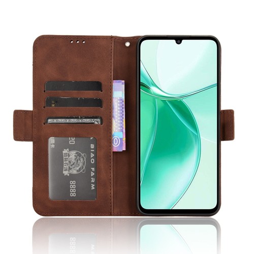 For ZTE Blade A55, Separable Card Slot Leather Wallet Stand Soft Case Cover - Photo 21 sur 29