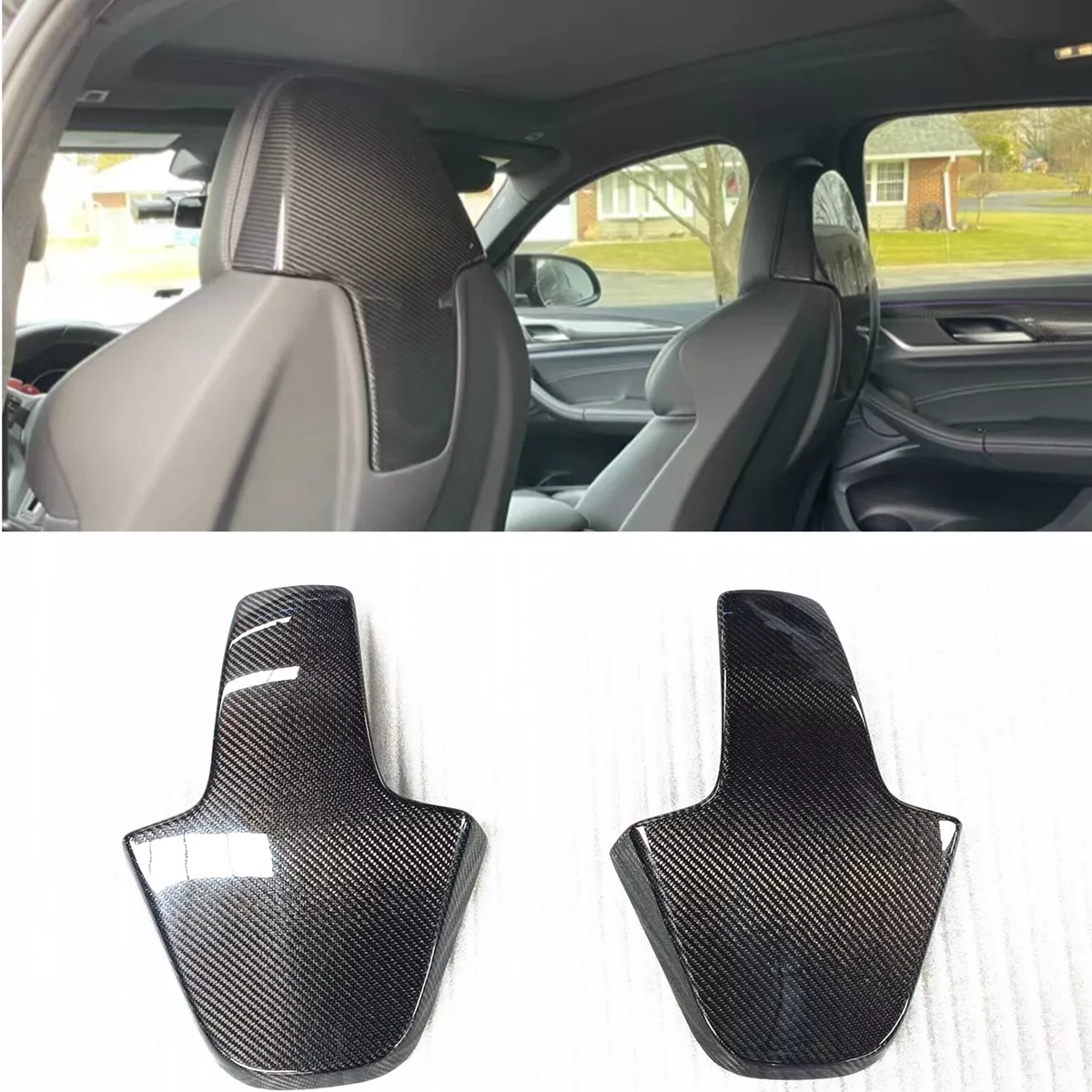 For BMW M3 M4 G80 G82 G83 2021-2023 Carbon Fiber Front Seat Back