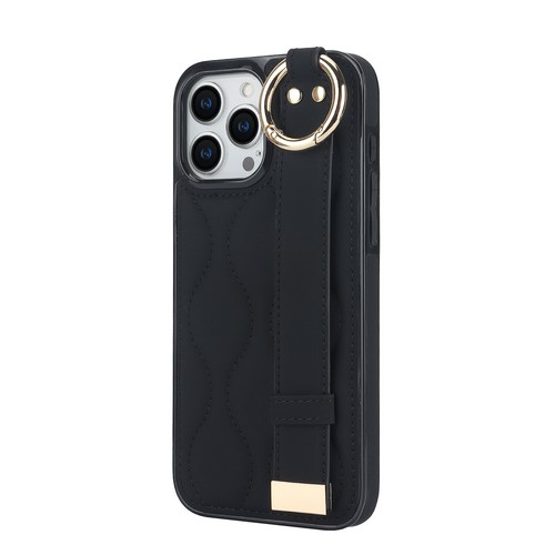 For iPhone 15 14 Plus 13 12 11 Pro Max Luxury Leather Ring Holder Wristband Case - Picture 37 of 120