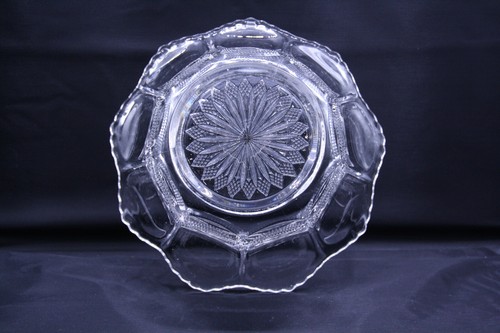 EAPG 9" Bowl U.S. Glass "Galloway" Clear #15086 Mirror Antique c.1904 - Picture 4 of 6