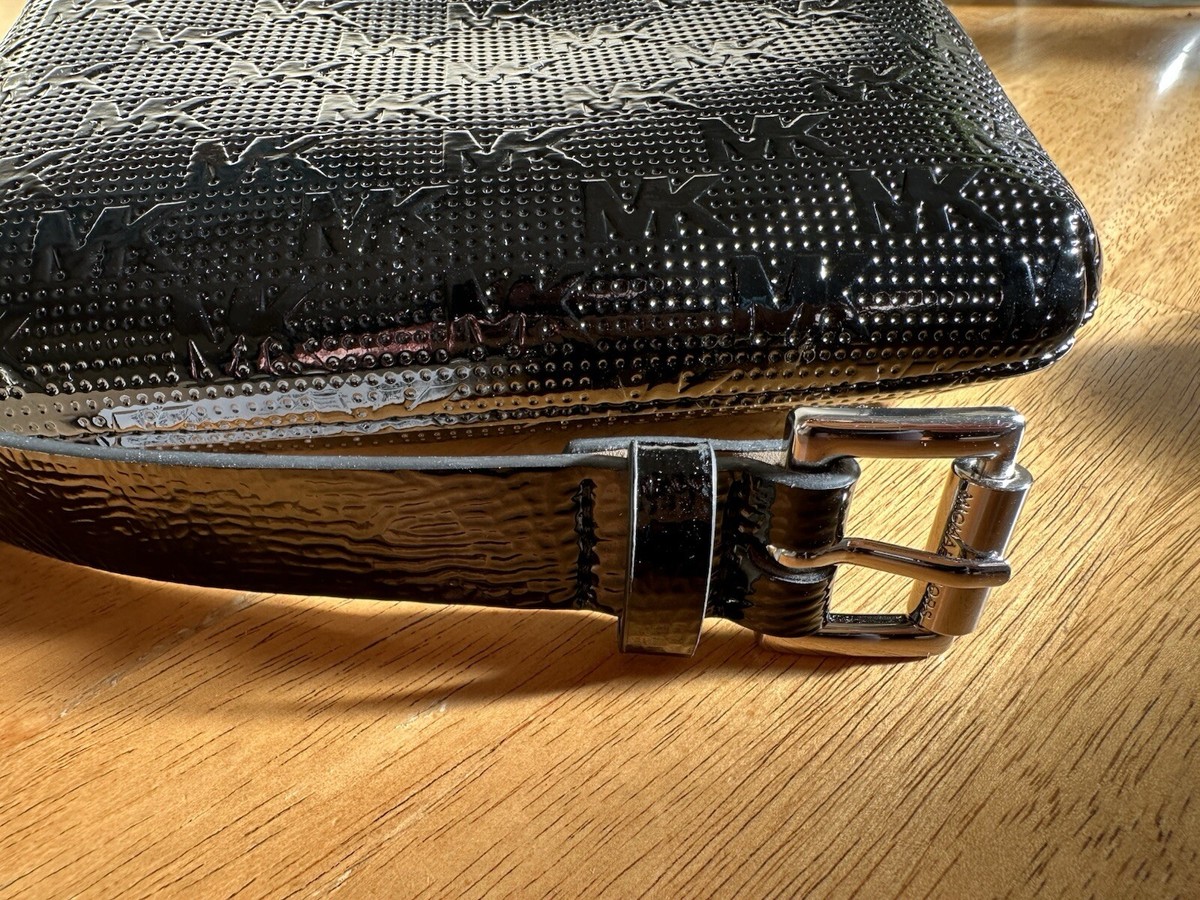 Michael Kors belt pouch/bag signature MK shiny black S/M  display picture 2