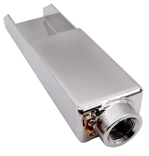 Vianti Falls Stainless Steel Channel Rectangle Wall Fountain Spout - Picture 5 of 6
