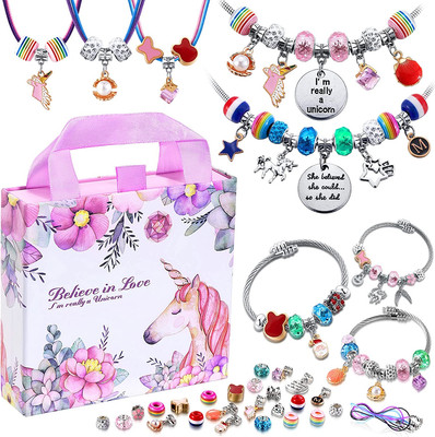Charm Bracelet Making Kit, a Unicorn Girls Toy That Inspires Creativity and Imag