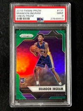 2016 Panini Green Prizm Brandon Ingram #131 Rookie Card RC PSA 9 Raptors Rare. rookie card picture