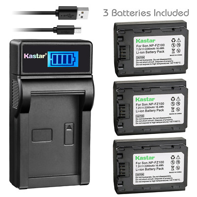 Kastar Battery LCD Dual Fast Charger for Genuine Sony NP-FZ100 Kastar Battery LCD Dual Fast Charger for Genuine Sony NP-FZ100