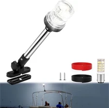 12 In Bimini Top Anchor Light Stern Light, LED Pontoon Navigation Lights