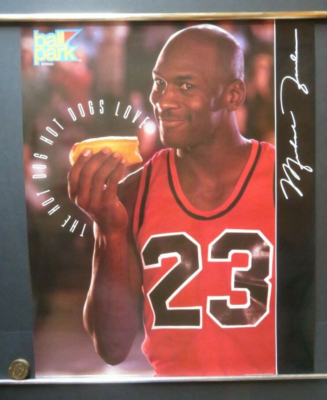 ファングッズ Michael Jordan Spike Lee Poster 1993 1993 VINTAGE MICHAEL JORDAN Chicago Bulls RARE Ballpark® HOTDOG