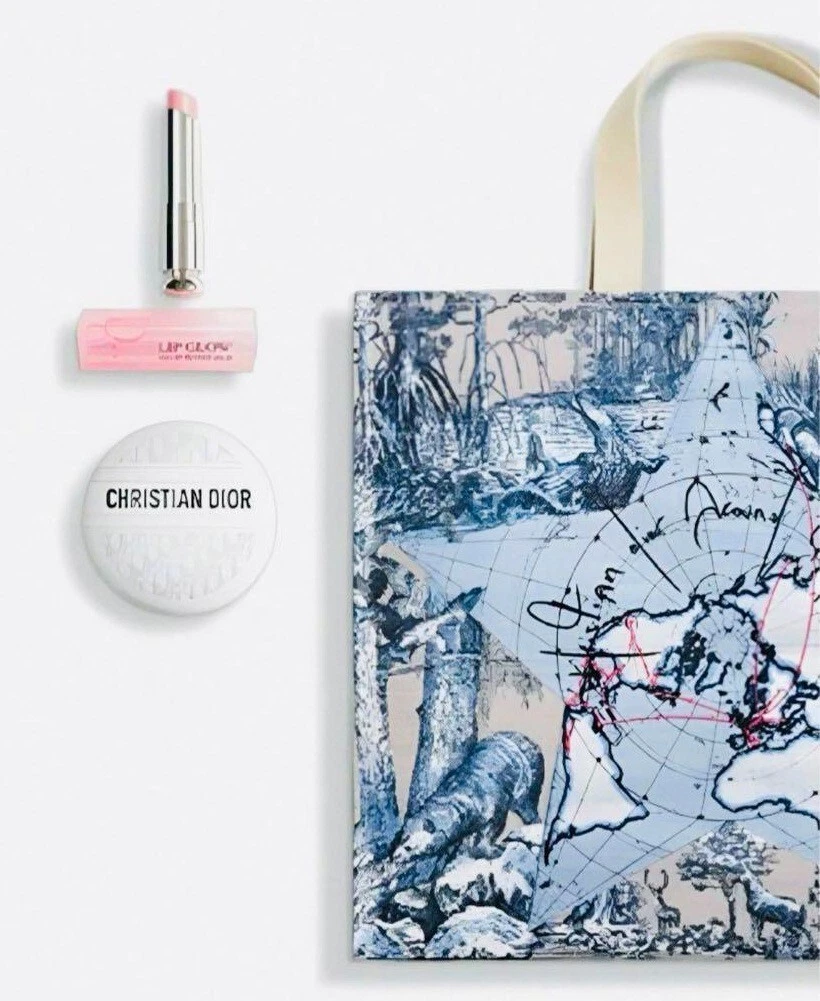 Cadeau d'anniversaire Dior 2024 sac à dents et crème visage Lip Glow & Boby Japon NEUF DHL