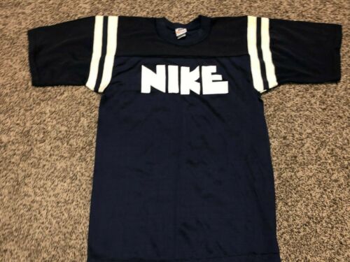 AUTHENTIC Vtg 70s 80s Nike BLOCK PRINT Pinwheel ERA Durene Jersey T Shirt S/XS